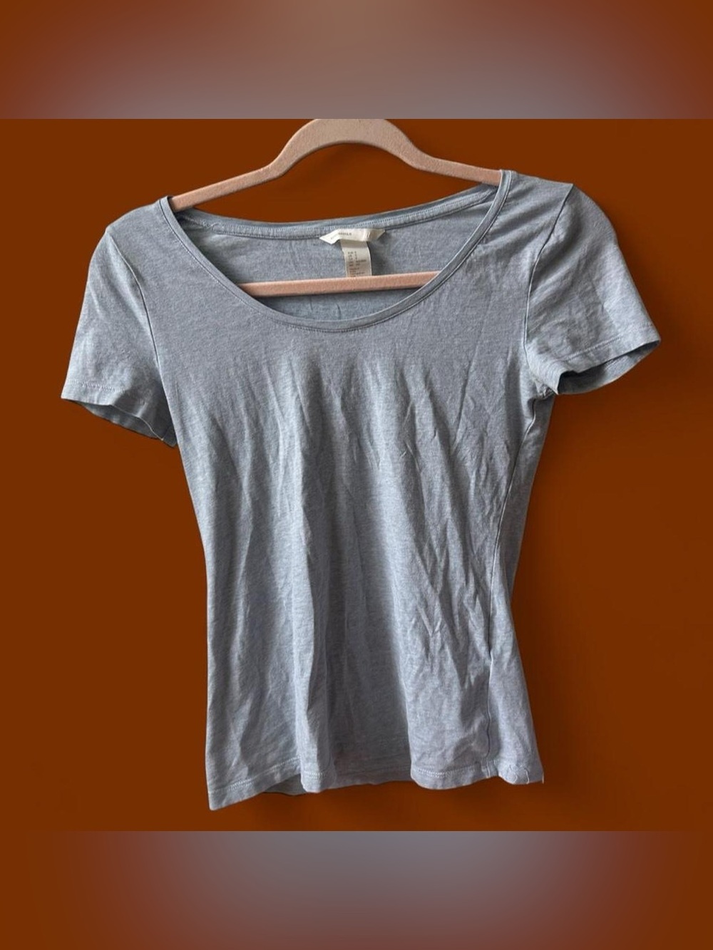 Women's Scoop Neck Short Sleeve Tee - Light blue